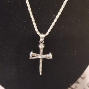 Sterling Silver Baseball cross